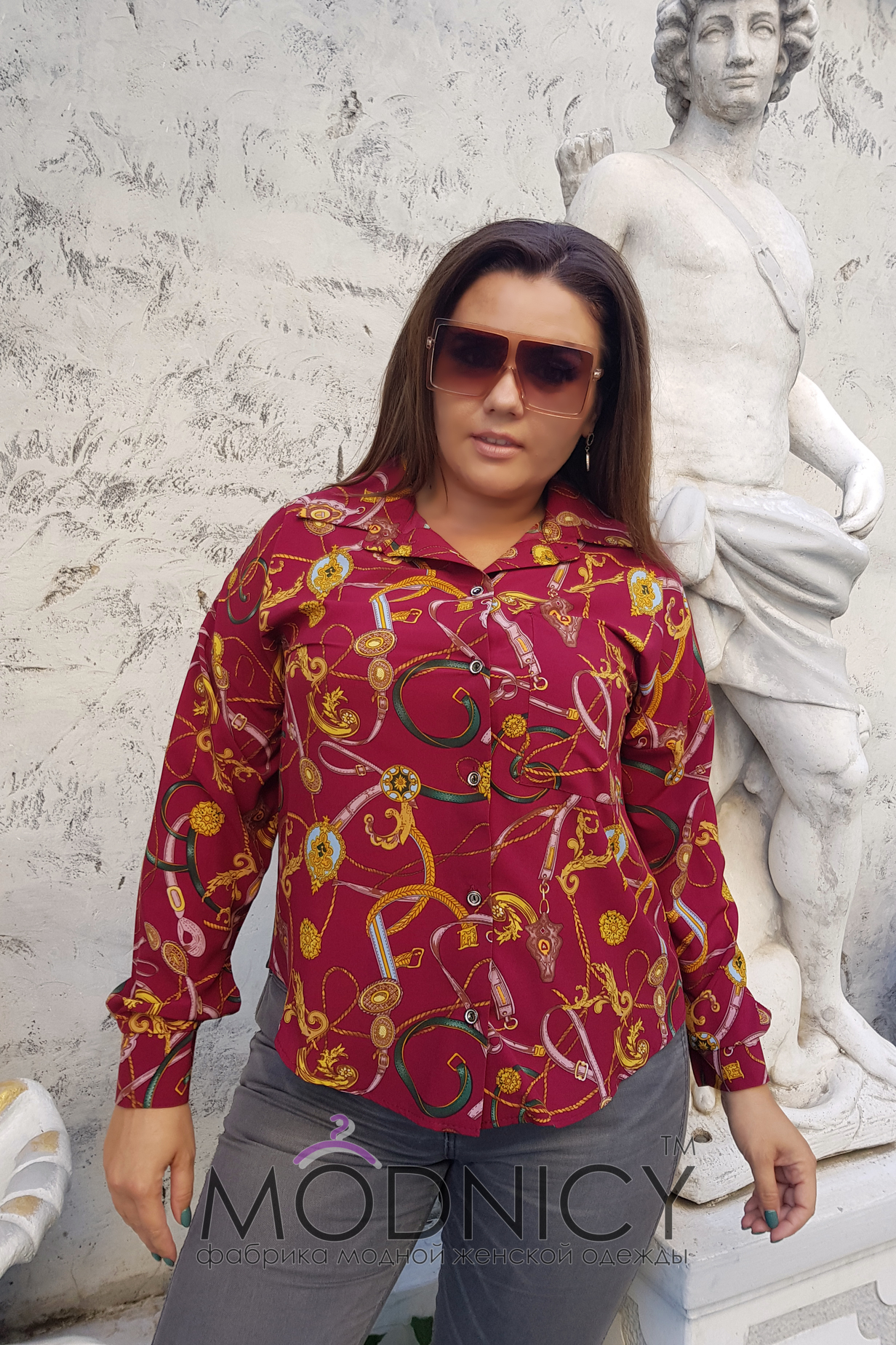 Женская стильная блуза Цепи 0231,11, фото 2