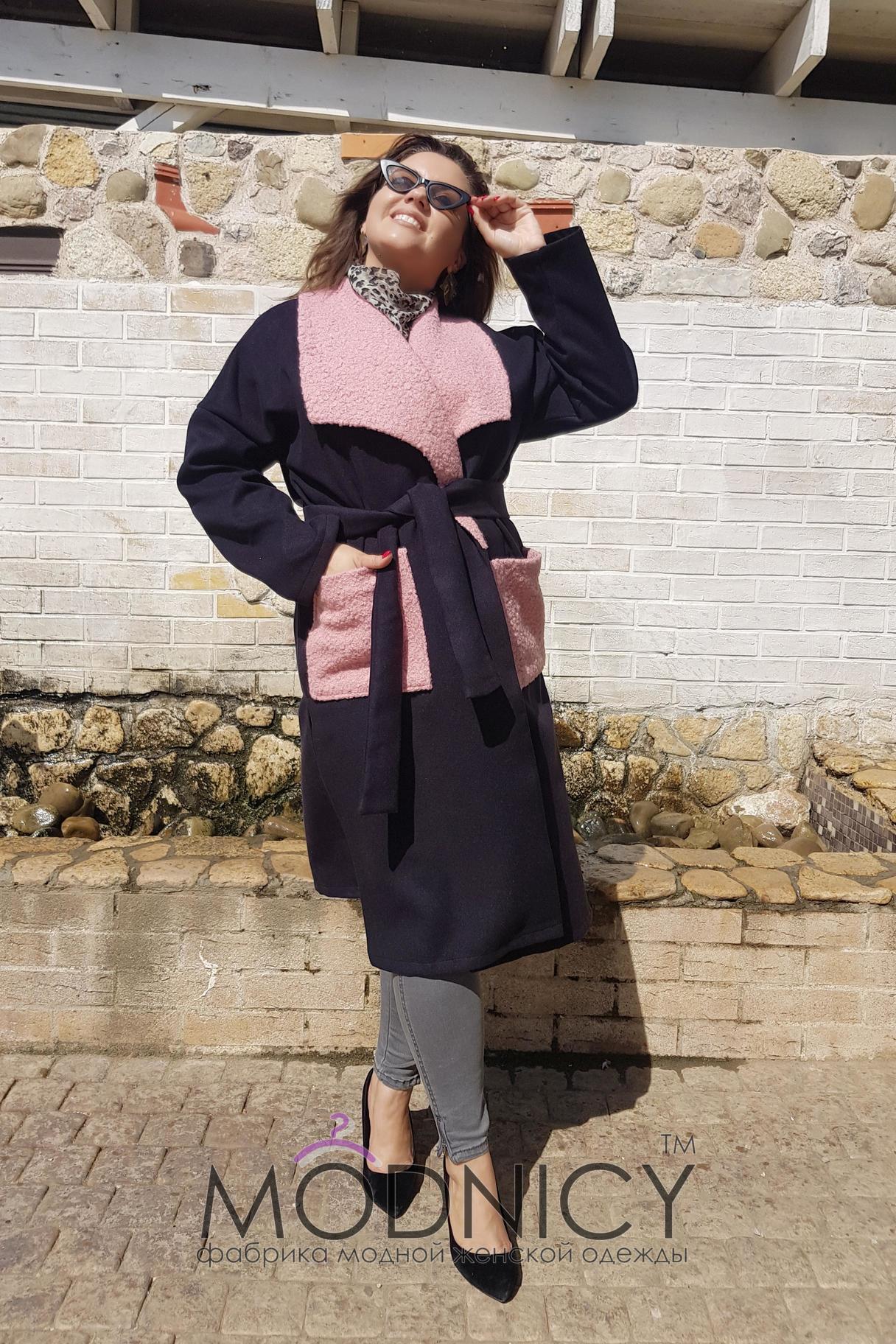 Женская кашемировое пальто Карманы Букле 05049,13, фото